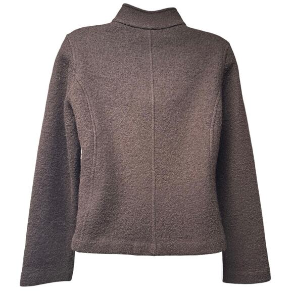 Vintage Herman Geist Womens Brown Cardigan Sweater Size Petite Small Wool Zip - Picture 3 of 5